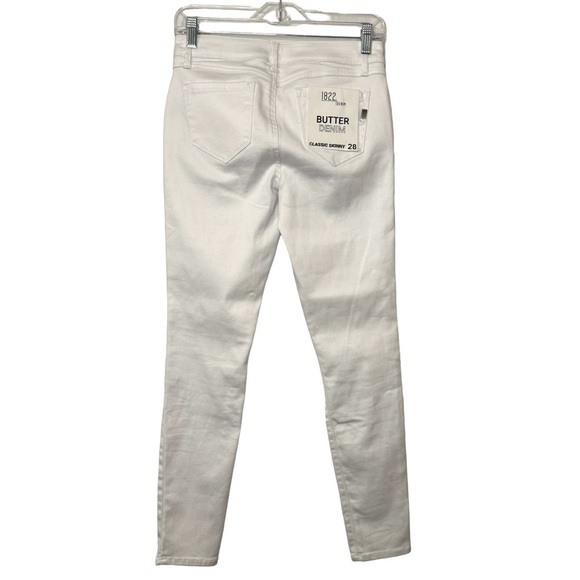 NWOT 1822 Denim Classic Skinny Butter denim Jeans jeggings Womens 28 White - Picture 3 of 12